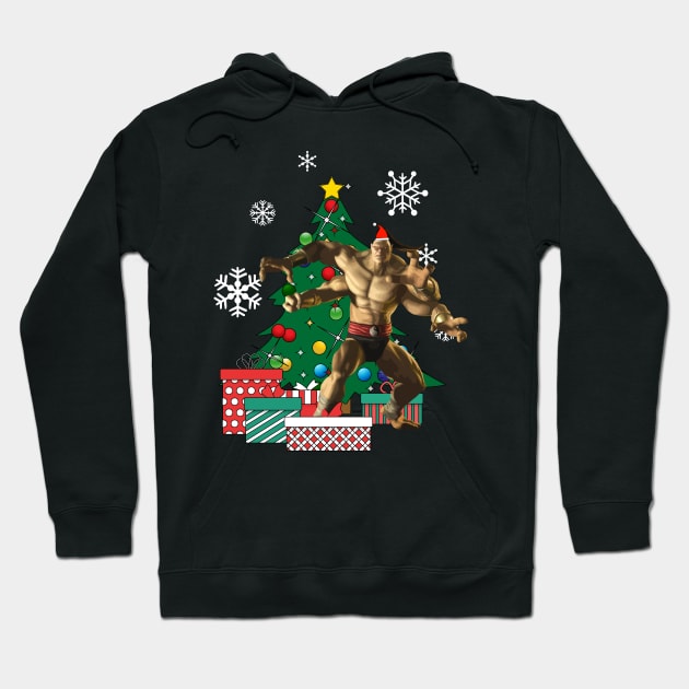 Goro Around The Christmas Tree Mortal Kombat Hoodie by Nova5